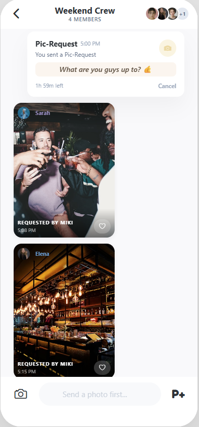 Group chat with Pic-Request